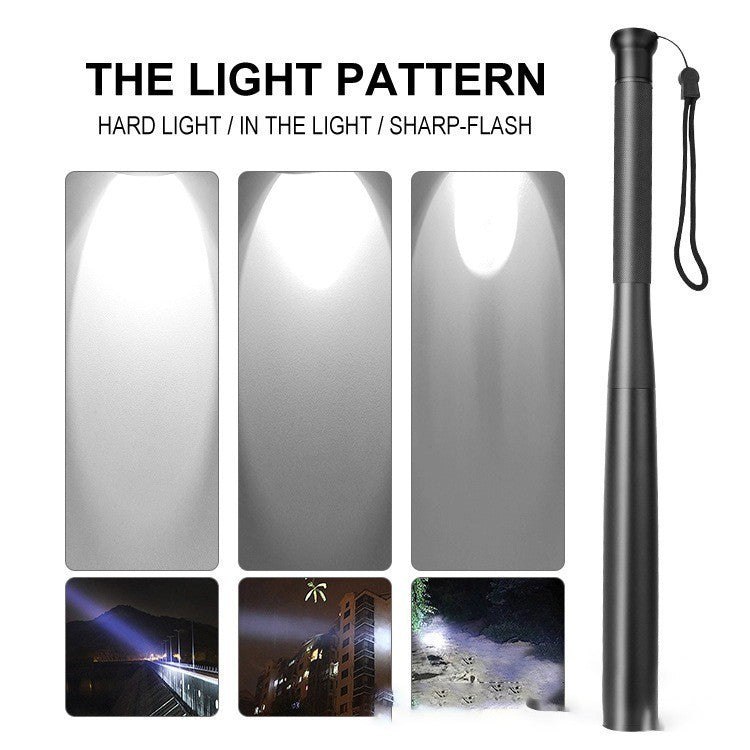 Ultra Bright Self Defense Baseball Bat Flashlight Stick Outdoor Emergency Personal Defense Torch Anti Riot Equipment Supplies